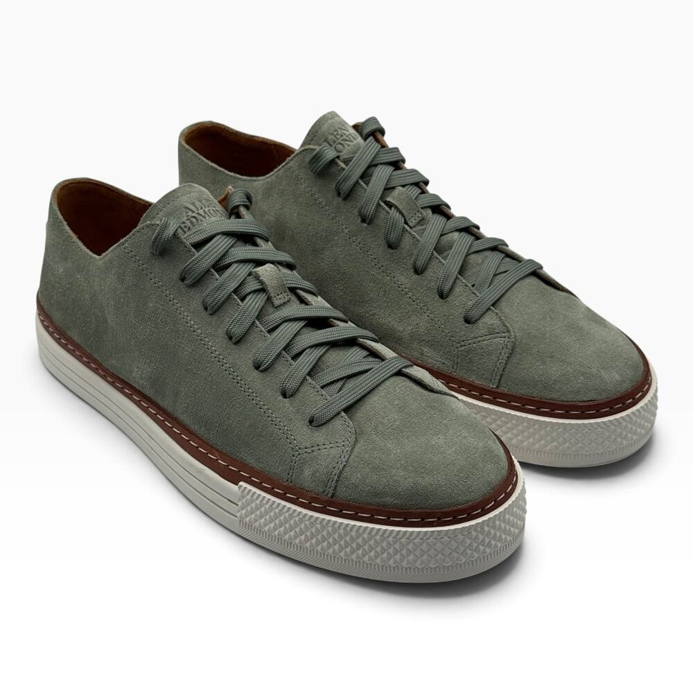 Allen Edmonds Paxton Sneakers Men's 9 D Sage Green Suede Low Top Shoes NWOB